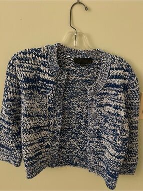 Zara’s Blue Marled Cardigan Sweater